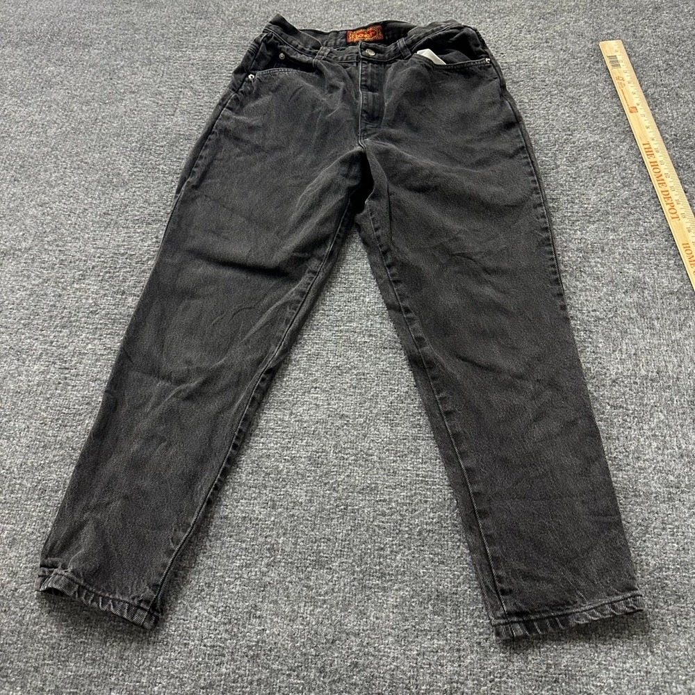 Bonjour Jeans Womens Size 28 Black High Waisted Tapered Leg Vintage Denim Casual